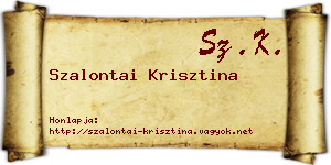 Szalontai Krisztina névjegykártya
